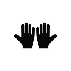 Obraz premium Two hands silhouette are placed side by side against a white background