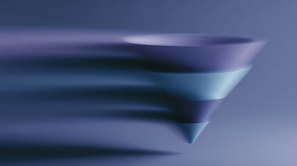 marketing funnel concept visualized with abstract flow and movement