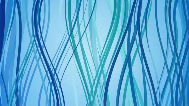 Abstract background featuring flowing lines in shades of blue and teal against a gradient blue backdrop with subtle lighting effects and pixelated