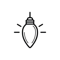 Obraz premium Glowing lightbulb illustration radiates energy through abstract lines and resides on white background