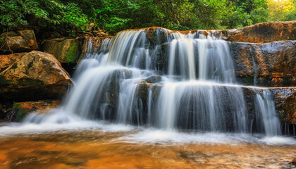 Fototapeta premium Ultra-Wide Abstract Futuristic Neon Landscape Desktop Wallpaper with Glowing Cyberpunk Horizon, Vibrant Digital Geometry, and Atmospheric Night Energy in High Resolution