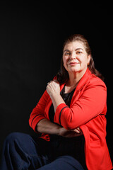 Studio portrait of an adult woman