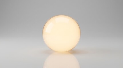 Fototapeta premium Glowing Light Sphere on Reflective Surface