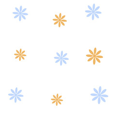 Seamless pattern of colourful Cute flowers art