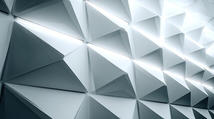 Abstract White Geometric Wall with Lines of Light Texture