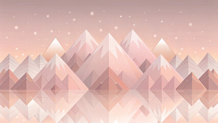 Flat geometric mountains vector background 