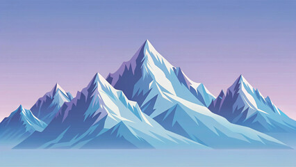 Flat geometric mountains vector background 