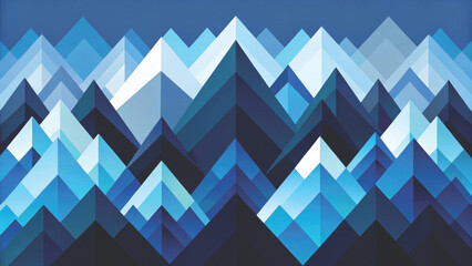 Flat geometric mountains vector background 