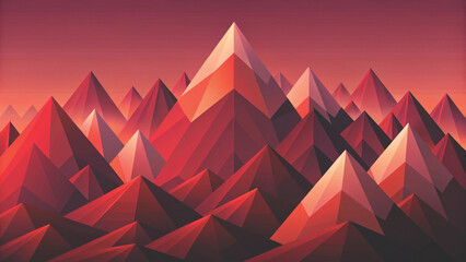 Flat geometric mountains vector background 