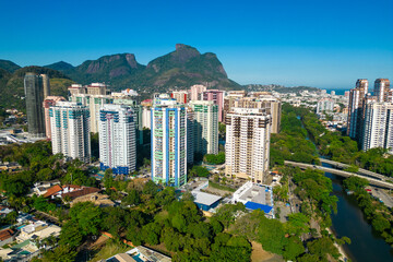 Aerial View of Residential Apartment Buildings in Barra da Tijuca District in Rio de Janeiro City
