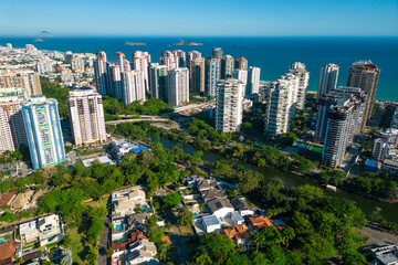 Aerial View of Residential Apartment Buildings in Barra da Tijuca District in Rio de Janeiro City