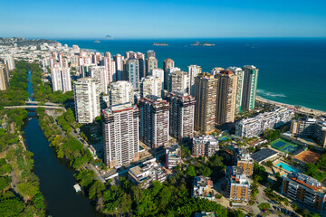 Aerial View of Residential Apartment Buildings in Barra da Tijuca District in Rio de Janeiro City
