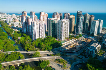 Aerial View of Residential Apartment Buildings in Barra da Tijuca District in Rio de Janeiro City