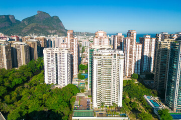 Aerial View of Residential Apartment Buildings in Barra da Tijuca District in Rio de Janeiro City