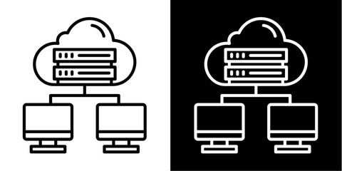 Cloud  Icon Set White Style Collection