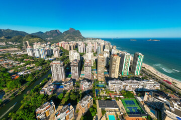Aerial View of Residential Apartment Buildings in Barra da Tijuca District in Rio de Janeiro City