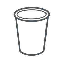 医療用の紙コップ・プラコップのイラスト（下剤服用・うがい・検尿）