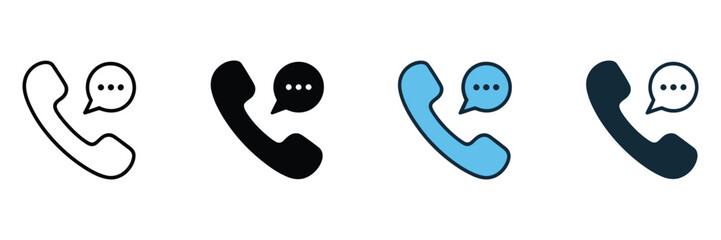 Phone Call Icon Set, a professional vector pack including various phone and call icons in multiple styles for mobile applications