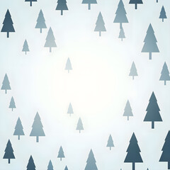Pine tree winter pattern with soft blue tones, Christmas pattern