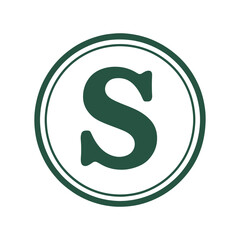 letter S icon logo seal vector on white background
Vector stamp icon