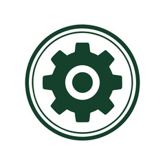 gear icon logo seal vector on white background
Vector stamp icon