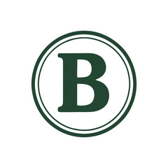 letter B icon logo seal vector on white background
Vector stamp icon