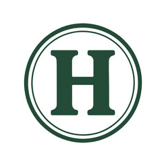 letter H icon logo seal vector on white background
Vector stamp icon