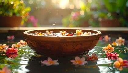 candles and flowers in a temple