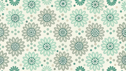 Seamless floral pattern with abstract petal shapes. Soft cream vector background 