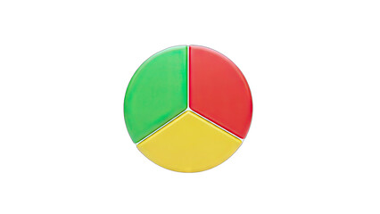 Colorful Pie Chart on White Background