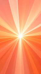 Obraz premium Radiant Orange Light Burst with Geometric Ray Pattern Illustration