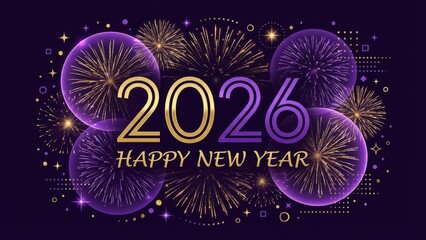 New year celebration 2026 fireworks and lights display