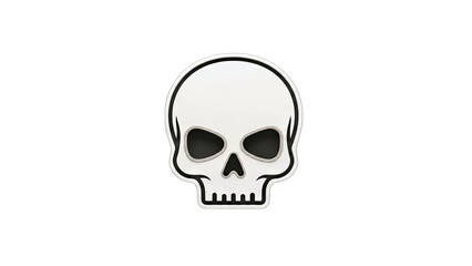 Fototapeta premium Skull Icon on White Background