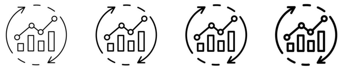 Recovery Kpi Icon Set Different Style Collection
