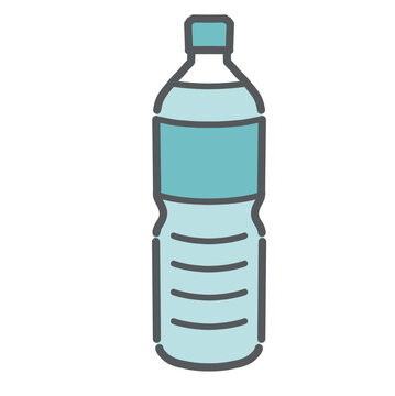 ペットボトルの水・お茶のイラスト（水分補給・チェイサー）
