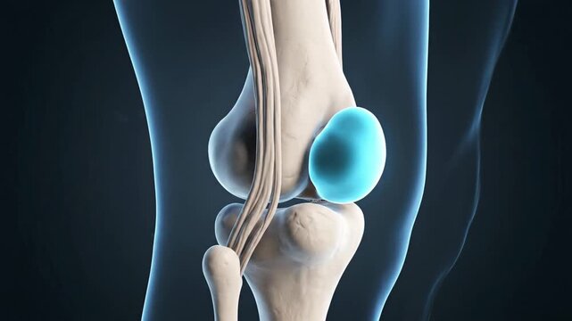 Medical Animation of Tibial Tuberosity and Knee Joint Anatomy