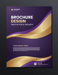 Fototapeta premium abstract illustration background design brochure template luxury purple