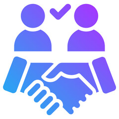 Joint venture  icon for strategic planning, website, application, printing, document, poster design, etc