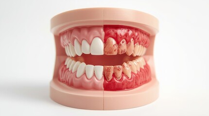 Obraz premium Dental Anatomy Model Showcasing Teeth and Gums