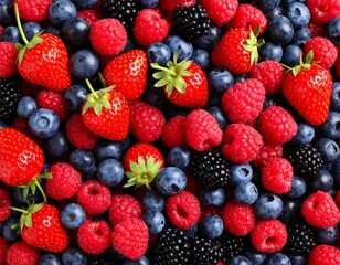 Assorted fresh berries, close-up