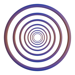 Purple Orange Gradient Concentric Circles Isolated