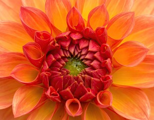 Vibrant macro shot of a blooming flower with overlapping petals