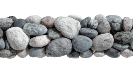 Gravel Strip Side View on White Background