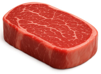 Raw Beef Steak Illustration Isolated on White Background