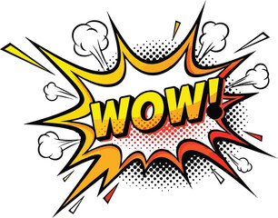 Wow! Comic Explosion Burst - Dynamic Vector Illustration