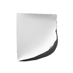 Torn, white paper corner curled over with shaded details