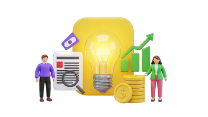 Business Idea Generation and Growth Concept