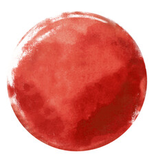 water color red dot circle