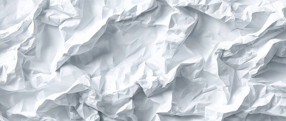Obraz premium A close up of crumpled white paper showing texture and shadows creating an abstract background look