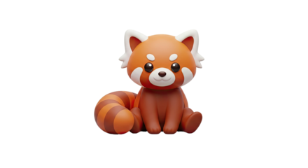 Cute red panda illustration adorable cartoon animal graphic asset design
